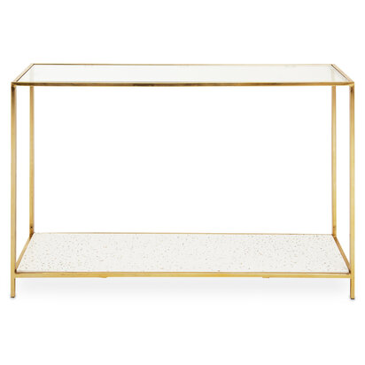 Novi Glass And Gold Frame Console Table