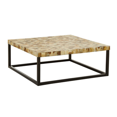 Obra Cream Mother of Pearl Square Coffee Table