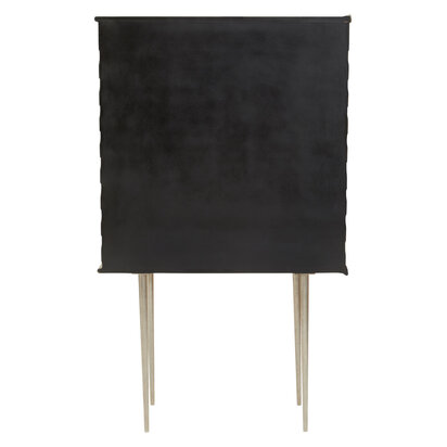 Solisden Silver Finish Mango Wood Two Door Cabinet