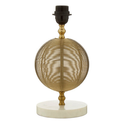Melora Round Marble Gold Finish Table Lamp Base