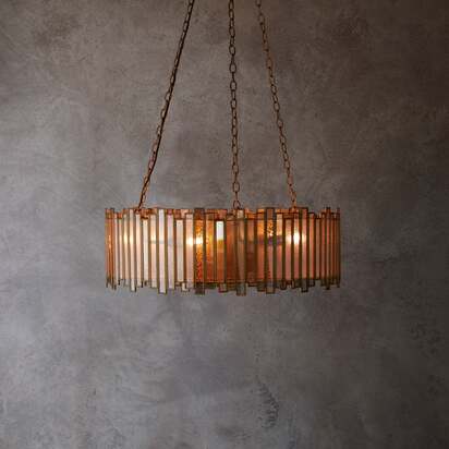 Melvillous Chandelier in mercurised glass