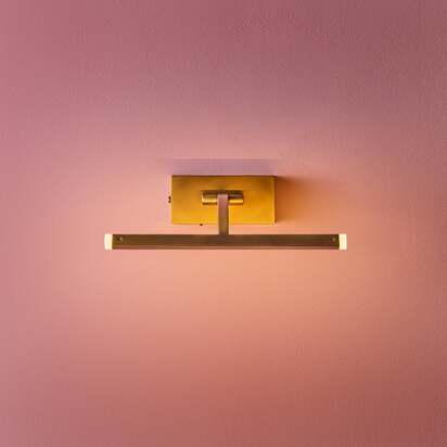 Smaller Blake Rechargeable Picture Light in Brass