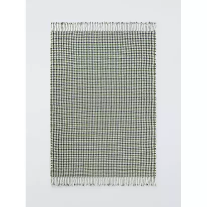 John Lewis Check Wool Throw, Multi Multi | 190 x 140cm