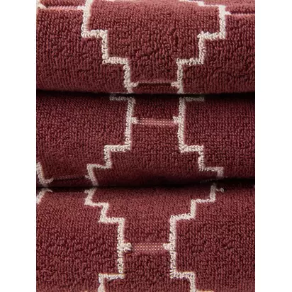 John Lewis Castillo Towels, Burnt Umber Burnt Umber | H90 x W50cm