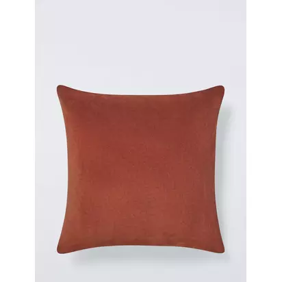 John Lewis Cotton Velvet Cushion Burnt Umber | 50 x 50cm