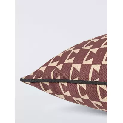 John Lewis Triangle Geo Indoor/Outdoor Cushion Burnt Umber | 45 x 45cm