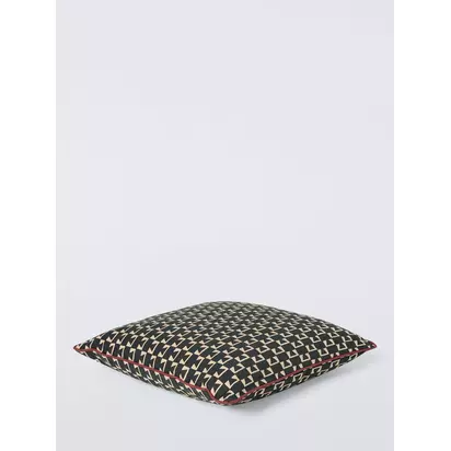 John Lewis Triangle Geo Indoor/Outdoor Cushion Black | 45 x 45cm