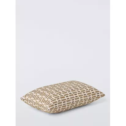 John Lewis Rustic Blocks Cushion, Brown Multi Brown Multi | 35x55