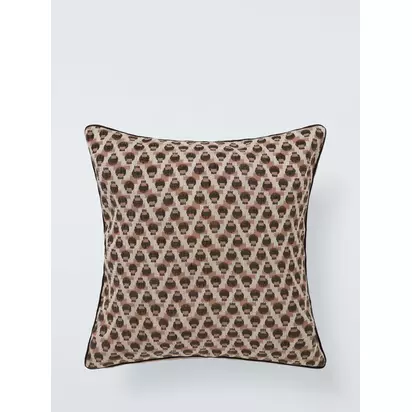 John Lewis Rustic Geo Weave Cushion, Brown Multi Brown Multi | 43x43