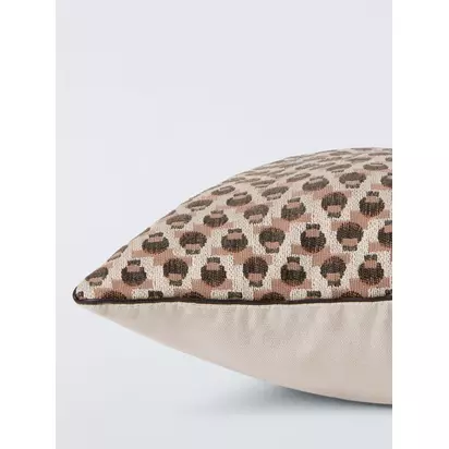 John Lewis Rustic Geo Weave Cushion, Brown Multi Brown Multi | 43x43