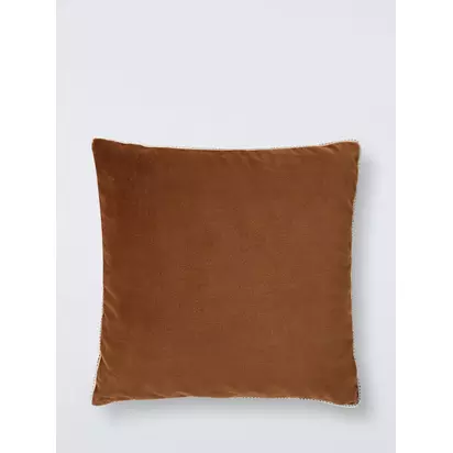 John Lewis Boxed Velvet Cushion Ginger | 45 x 45cm