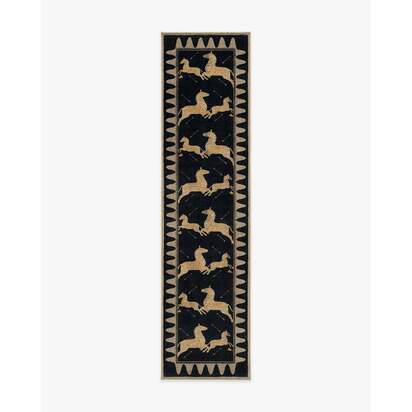 Zebras Black & Natural Rug by Scalamandré - 75 x 305 cm - All-In-One Rug