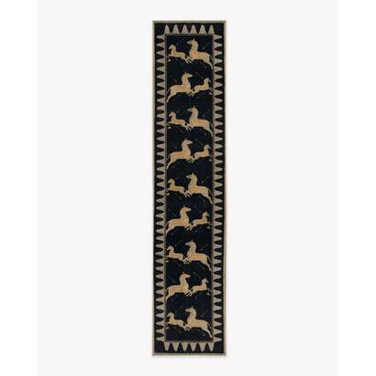 Zebras Black & Natural Rug by Scalamandré - 75 x 365 cm - All-In-One Rug