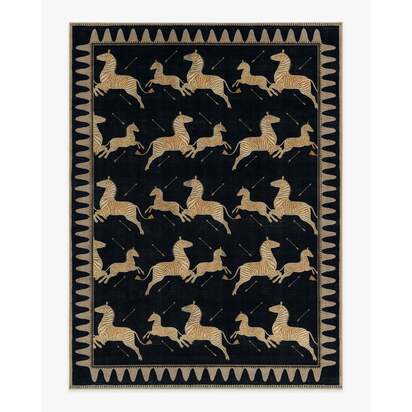 Zebras Black & Natural Rug by Scalamandré - 275 x 365 cm - All-In-One Rug