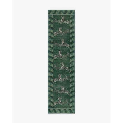 Zebras Green Rug by Scalamandré - 75 x 305 cm - All-In-One Rug
