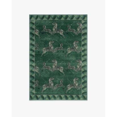 Zebras Green Rug by Scalamandré - 120 x 185 cm - All-In-One Rug