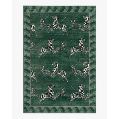Zebras Green Rug by Scalamandré - 200 x 290 cm - All-In-One Rug