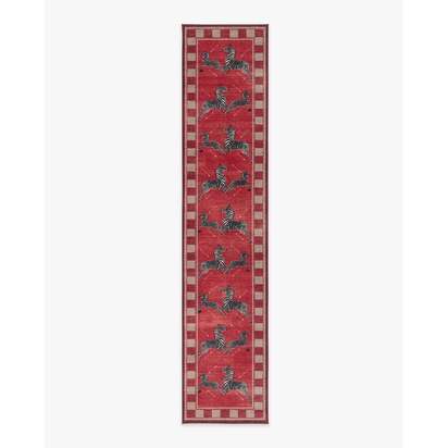 Zebras Red Rug by Scalamandré - 75 x 365 cm - All-In-One Rug