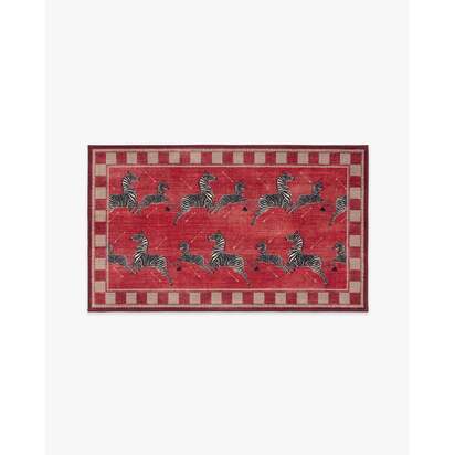 Zebras Red Rug by Scalamandré - 90 x 150 cm - All-In-One Rug
