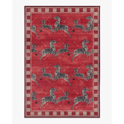 Zebras Red Rug by Scalamandré - 200 x 290 cm - All-In-One Rug