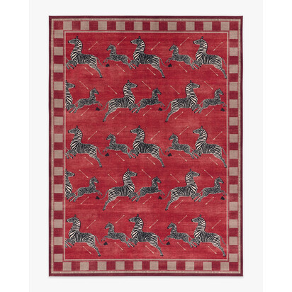 Zebras Red Rug by Scalamandré - 275 x 365 cm - All-In-One Rug