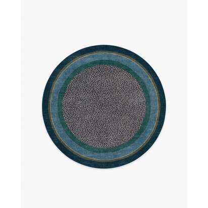 Panthera Blue & Green Rug by Scalamandré - 185 Round cm - All-In-One Rug