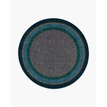 Panthera Blue & Green Rug by Scalamandré - 245 Round cm - All-In-One Rug