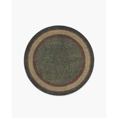Panthera Tan & Rust Rug by Scalamandré - 185 Round cm - All-In-One Rug