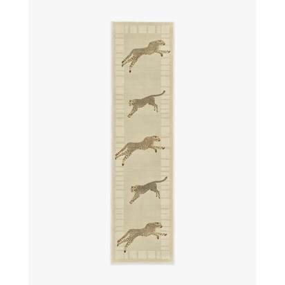 Leaping Cheetah Sand Rug by Scalamandré - 75 x 305 cm - All-In-One Rug
