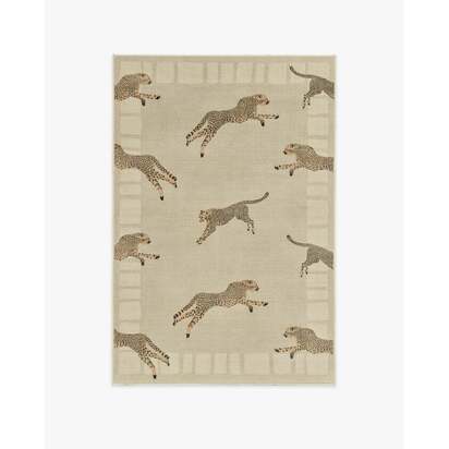 Leaping Cheetah Sand Rug by Scalamandré - 120 x 185 cm - All-In-One Rug