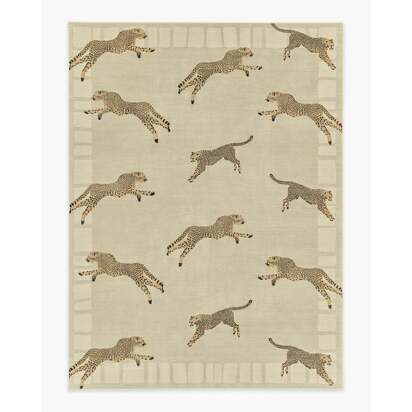 Leaping Cheetah Sand Rug by Scalamandré - 275 x 365 cm - All-In-One Rug