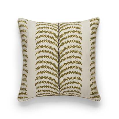 OKA | Areca Cushion Cover - Dirty Lime | Cushion Cover