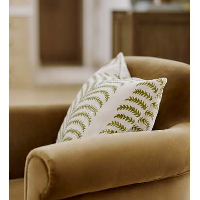 OKA | Areca Cushion Cover - Dirty Lime | Cushion Cover