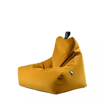 Extreme Lounging Mighty Brushed Suede Bean Bag Mustard | H80 x W94 x D99cm