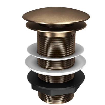 Chatsworth Antique Brass Unslotted Click Clack Basin Waste