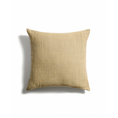 Nerel yellow cotton and linen jacquard cushion cover 50 x 50cm