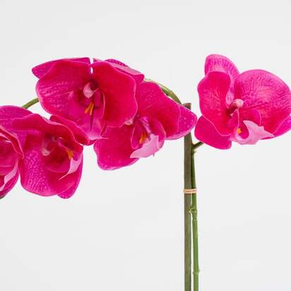 Artificial Pink Orchid in Cement Pot