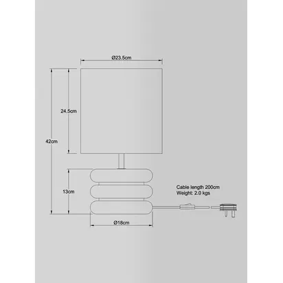 John Lewis Terra Ceramic Base Table Lamp, Green Green | H42 x Dia.23.5cm