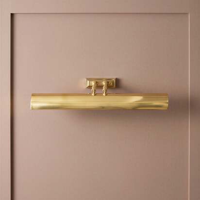 Medium Lautrec picture light in antique brass