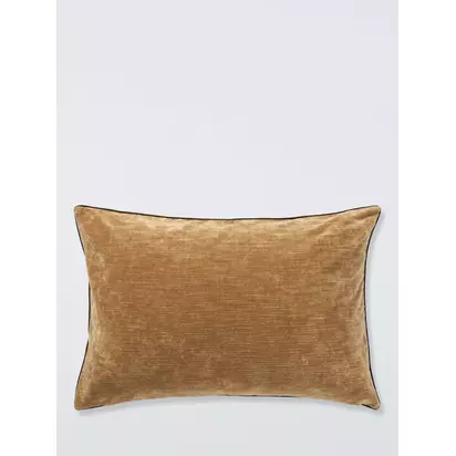 John Lewis Luxe Velvet Cushion Gold | 40 x 60cm