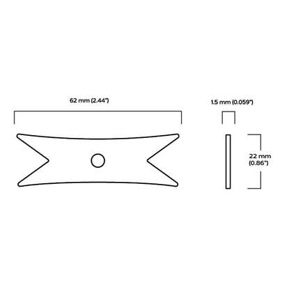 BOBBIN Rounded Knob - Brass - Knob with Ribbon Backplate