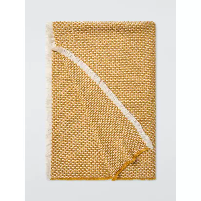 John Lewis Chunky Throw Mustard | 140 x 190cm