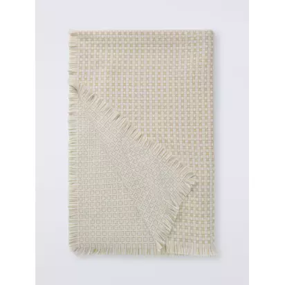 John Lewis Mini Check Throw Natural | 140 x 190cm