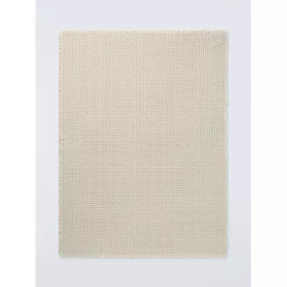 John Lewis Mini Check Throw Natural | 140 x 190cm