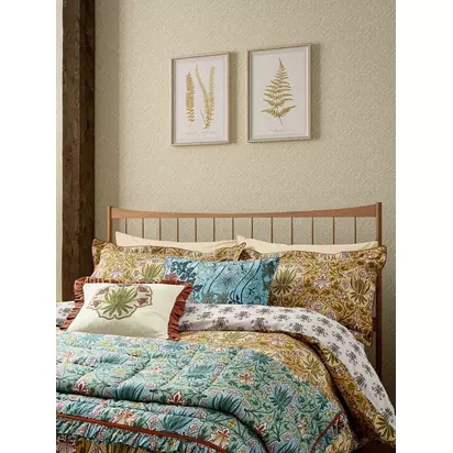 Morris & Co. Iris & Rose Duvet Cover Set, Multi Multi | H200 x W140 x D1cm