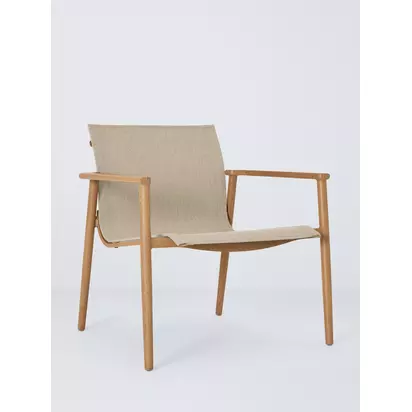 John Lewis Sahara Garden Lounge Chair, Mocha Latte | 72cm x 67cm x 69cm