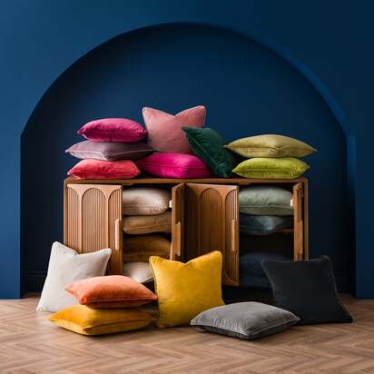 Clara Cotton Velvet Square Cushion