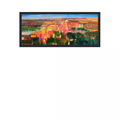 John Lewis Alex Ebdon 'Manchas Luz' Framed Canvas Print, 106 x 46cm Multi | 106x46x3cm