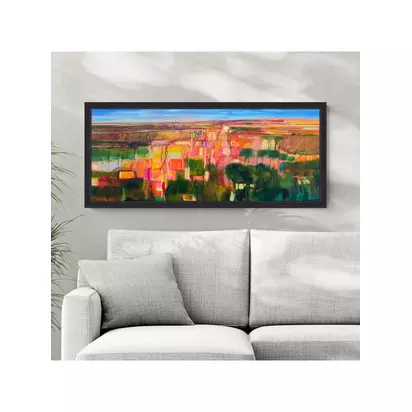 John Lewis Alex Ebdon 'Manchas Luz' Framed Canvas Print, 106 x 46cm Multi | 106x46x3cm