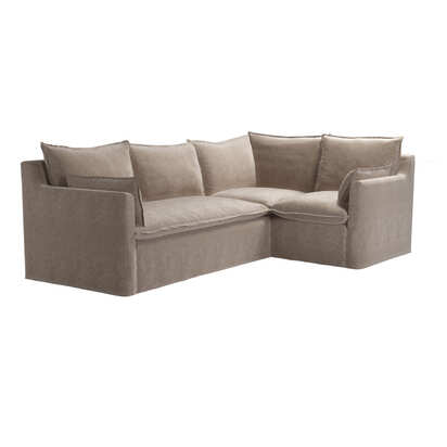 Anders LHF 2 Seat Sofa bed w RHF Single in Doe House Soft Touch